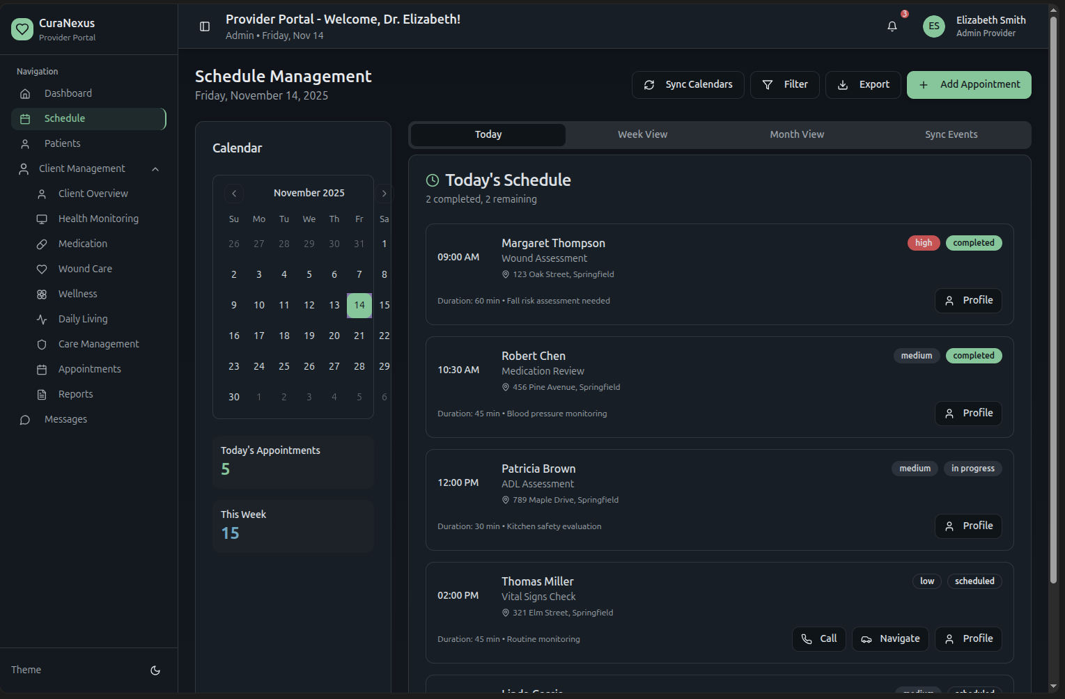 CuraNexus Scheduling